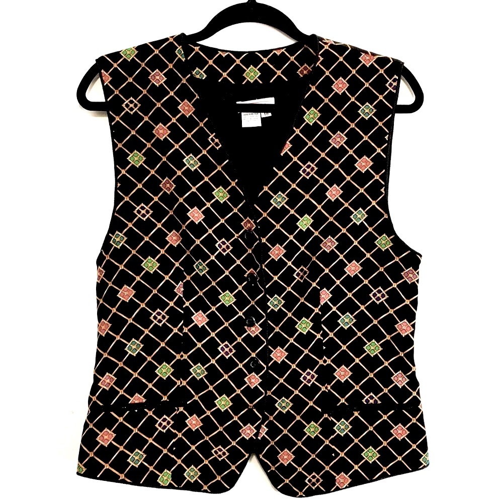 Talbots Vintage 100% Pure Silk Vest
